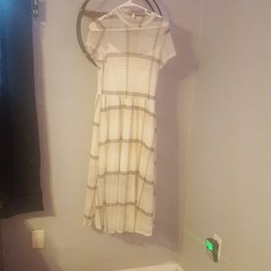 AUW dress large cream with patterning